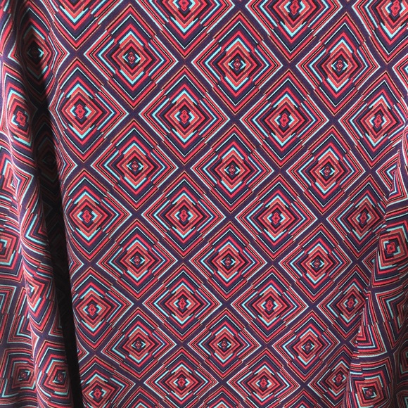 LuLaRoe Geometric Diamond Print Azure Skirt - Picture 4 of 8